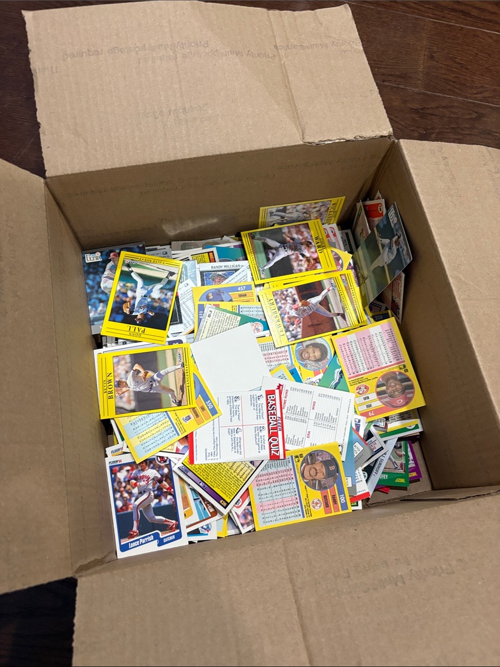Old Baseball Cards Bulk Lot - Box of 200+ Random Baseball Cards from Fleer, etc